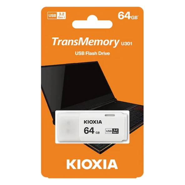 Kioxia 64GB U301 Beyaz USB 3.2 Gen 1 Flash Bellek ürün görseli 1