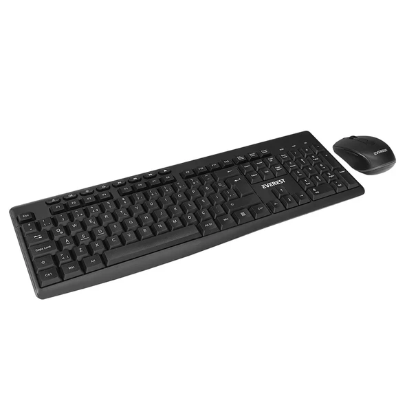 EVEREST KM-719 SİYAH KABLOSUZ Q KLAVYE + MOUSE - Resim 2