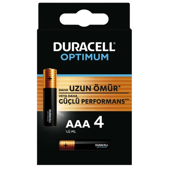 DURACELL OPTIMUM AAA İNCE PİL 4LÜ ürün görseli 1