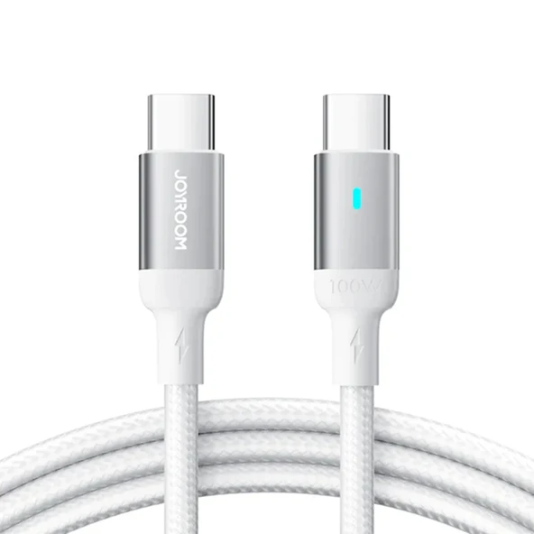 JOYROOM S-A10 100W TYPE C-TYPE C CABLE 1.2M WHITE ürün görseli 1