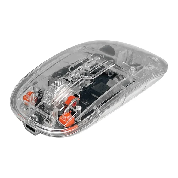 Dexim 2.4Ghz & Bluetooth Şeffaf Led Mouse ürün görseli 1