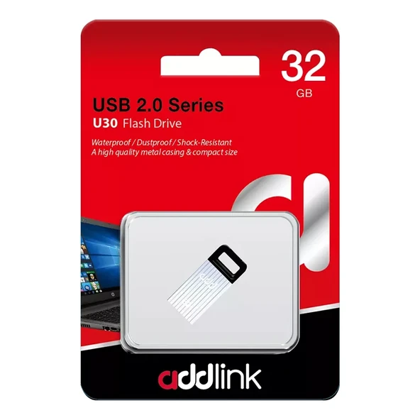 Addlink 32GB USB Flash Drive - Silver ürün görseli 1