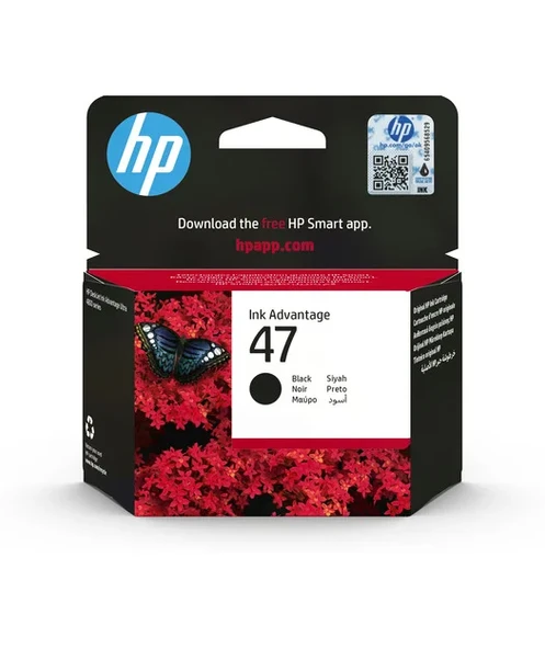 HP 47 Black Original Ink Advantage Cartridge  6ZD21AE ürün görseli 1
