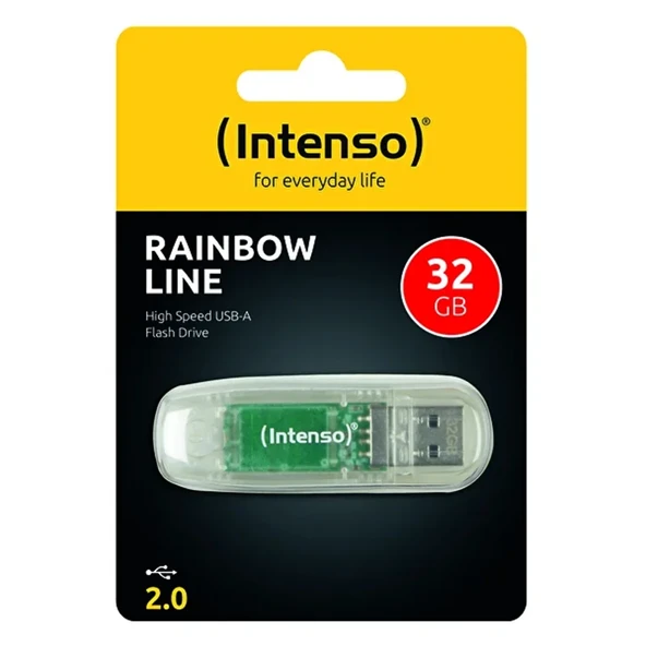 Intenso Rainbow Line 32 GB Usb2.0 Usb Bellek Şeffaf ürün görseli 1