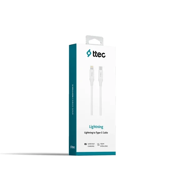TTEC 2DK40B LIGHTNING TO TYPE-C ŞARJ KABLOSU ürün görseli 1