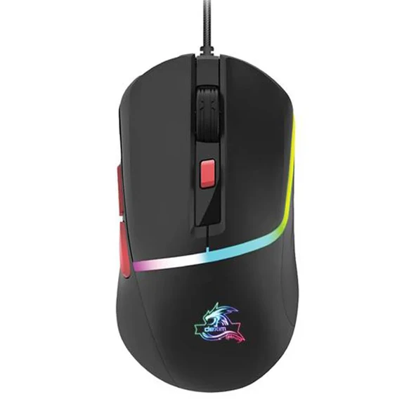 Dexim Rainbow LED Işıklı 6400 Dpı Kablolu Gaming Oyuncu Mouse ürün görseli 1