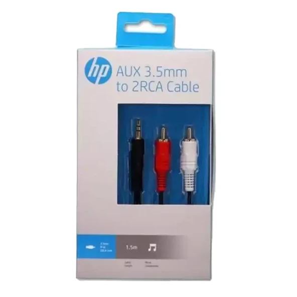 HP HP029GBBLK3TW Aux 3.5 mm To 2RCA Dönüştürücü Kablo Siyah ürün görseli 1