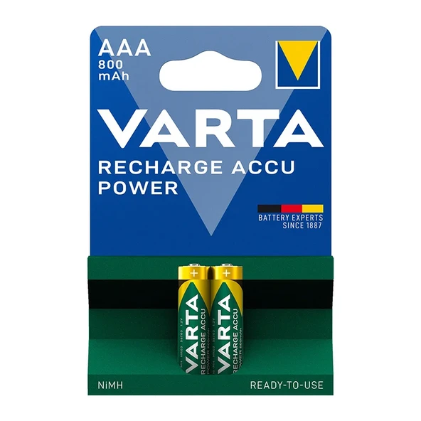 Varta AAA Ready 2 Use Longlife Accu 800 Mah İnce Kalem Pil 2'Li ürün görseli 1