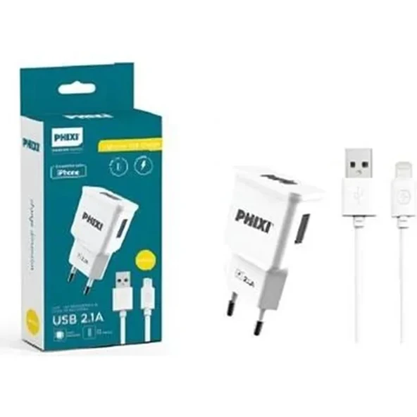Phixi Lightning iPhone 2.1 Şarj Aleti ürün görseli 1