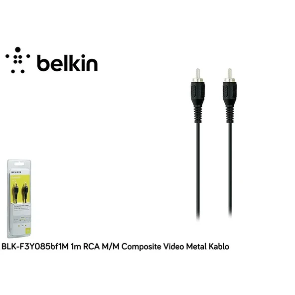 Belkin Blkf3Y085Bf1M 1M Rca Mm Composite Video Metal Kablo ürün görseli 1