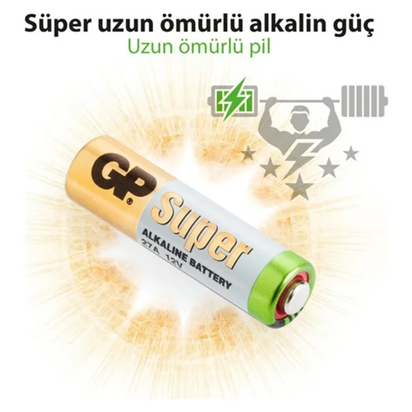 Gp 27A-C5 12V Alkalin 5Li Kartela - Resim 7