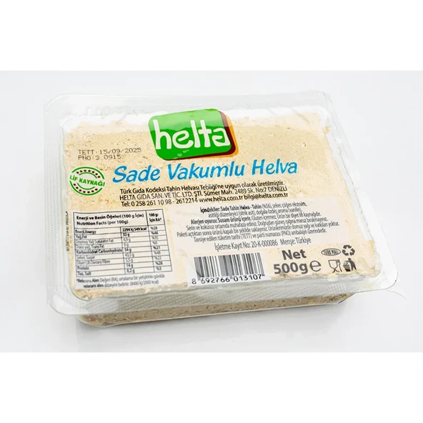 Helta Sade Vokumlu Helva 500 Gr,Sade - Resim 3