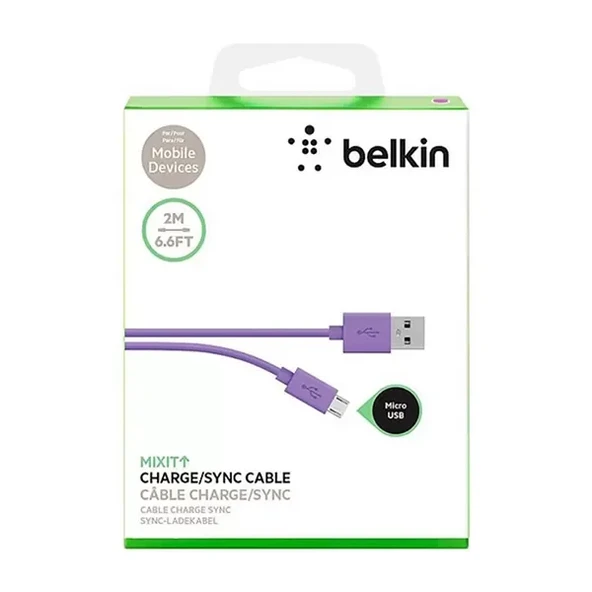 Belkin Micro Usb Data & Hızlı Şarj Kablo 2M Mor - Resim 2