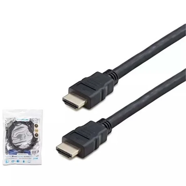 HADRON HDX2018 HDMI (M) TO HDMI (M) KABLO PVC 10M SİYAH ürün görseli 1