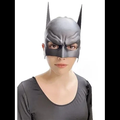 Siyah Çocuk Batman Maskesi Lastikli - Resim 4