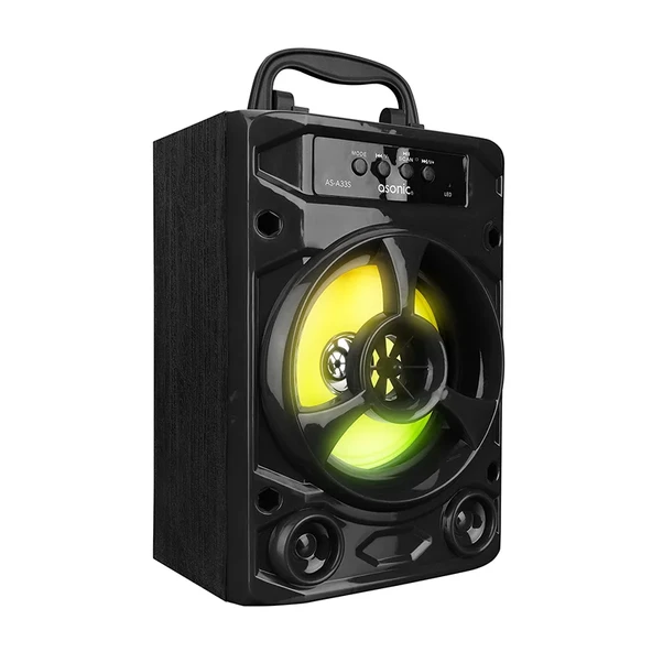 Asonic AS-A33S Siyah 3W - DC 5V Bluetooth-Usb-Aux -TF Cardlı Speaker Hoparlör,Siyah ürün görseli 1
