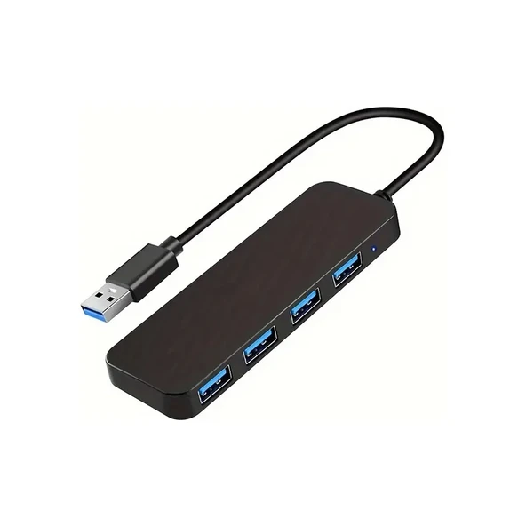 Yüksek Hızlı 4 Portlu USB 3.0 Hub - Masaüstü, Dizüstü Bilgisayar, Xbox, Flash Sürücüler, Sabit Diskler, Konsollar, Yazıcılar, PC'ler, Klavyeler için Taşınabilir Tasarımlı Kompakt Çok Portlu Ad ürün görseli 1