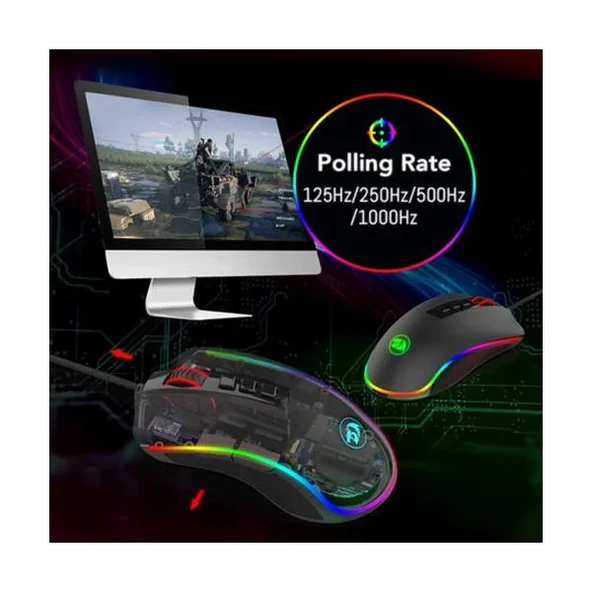 Redragon Cobra Oyuncu Mouse Rgb, 9 Buttons ürün görseli 1
