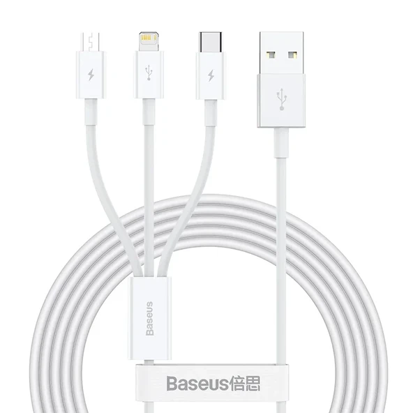 Baseus Superior 3in1 3.5A 150 cm Şarj Kablosu ürün görseli 1