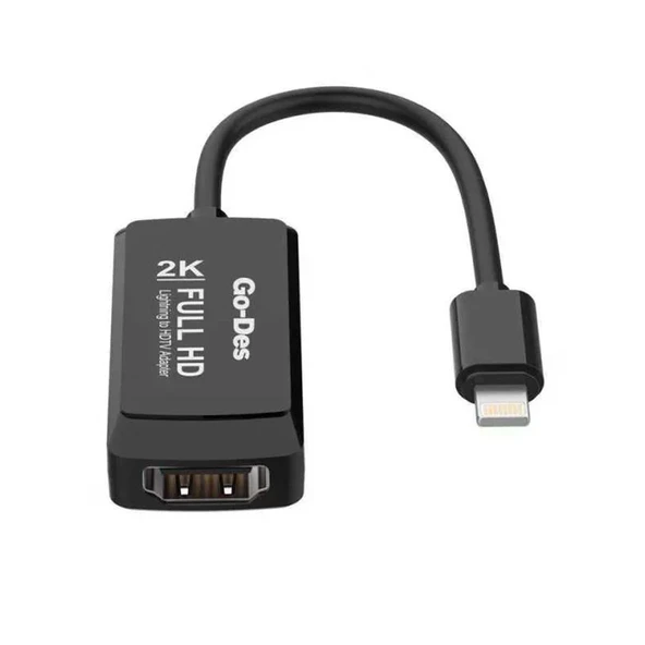Go Des GD-8275 Lightning HDMI 2k Dönüştürücü Adaptör Lightning Av Kablo ürün görseli 1