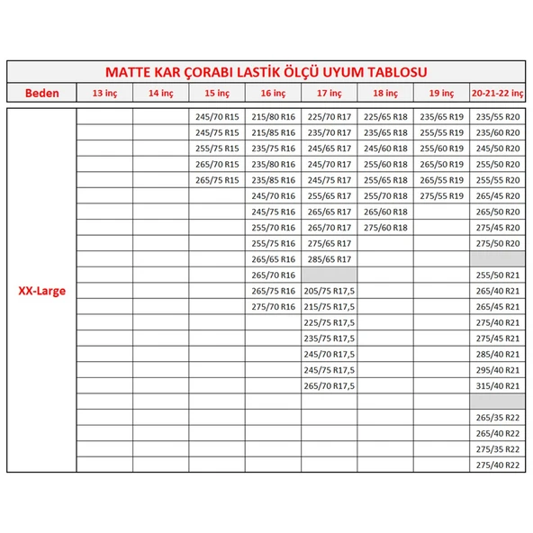 Matte Kar Çorabı Active Series Kırmızı XX-Large - Resim 6