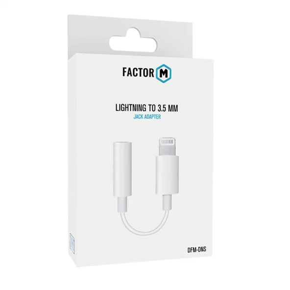 Factor-M Lightning to 3.5mm Dönüştürücü Kablo -Beyaz ürün görseli 1