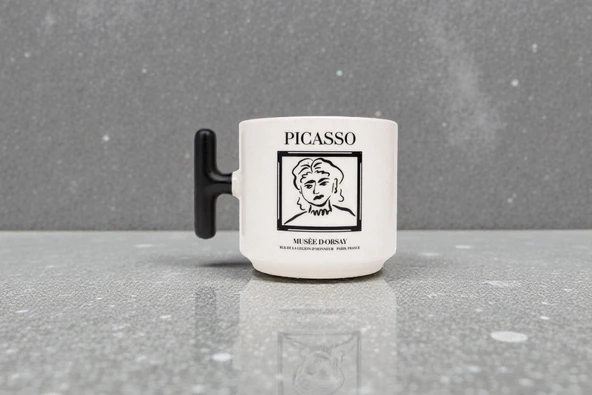 PRYDESIGN Picasso Line Art T Kulp Seramik Kupa - Resim 6