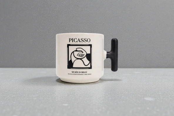 PRYDESIGN Picasso Line Art T Kulp Seramik Kupa - Resim 3