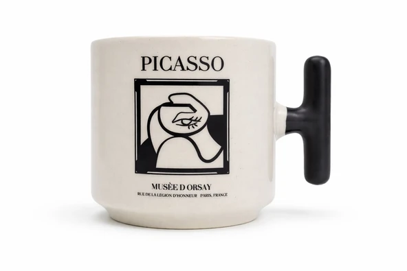 PRYDESIGN Picasso Line Art T Kulp Seramik Kupa - Resim 2
