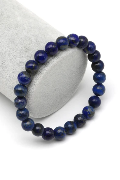 Lapis Lazuli Doğal Taş Bileklik 8 mm Küre Kesim - BLK-2205 ürün görseli 1
