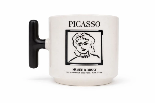 PRYDESIGN Picasso Line Art T Kulp Seramik Kupa ürün görseli 1
