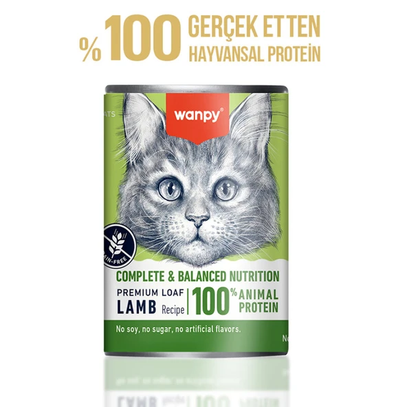 Wanpy Kuzulu Yetişkin Kedi Konserve 375 Gr ürün görseli 1