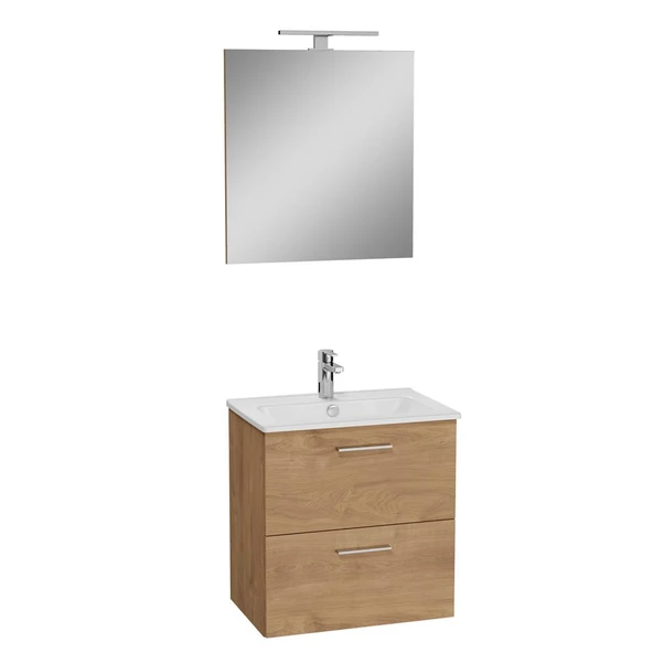 VitrA Mia Banyo Dolabı Seti 60 cm Çekmeceli Altın Meşe 67092 ürün görseli 1