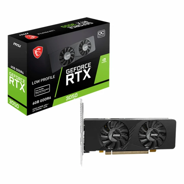 MSI GeForce RTX 3050 LP E OC 6GB GDDR6 96Bit HDMI/DP Ekran Kartı ürün görseli 1