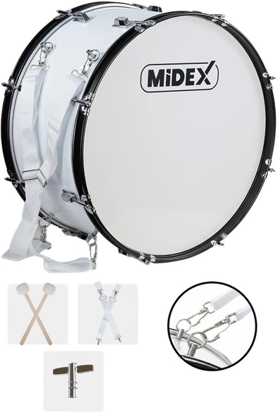 Midex BND-24 Bando Davulu 24 inç 61 cm Çap Profesyonel Bass Davul Seti ürün görseli 1