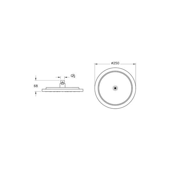 VitrA Origin Classic Duş Başlığı Krom A45794 - Resim 2