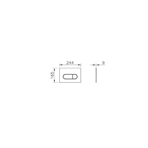 VitrA Root Round Kumanda Paneli Mat Siyah 740-2211 - Resim 2