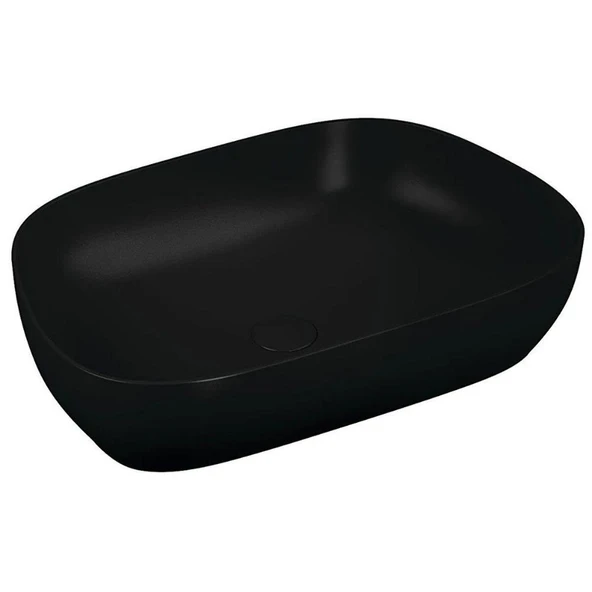 VitrA Outline Çanak Lavabo TV Şekilli 60x41 cm Mat Siyah 5993B483-0016 ürün görseli 1