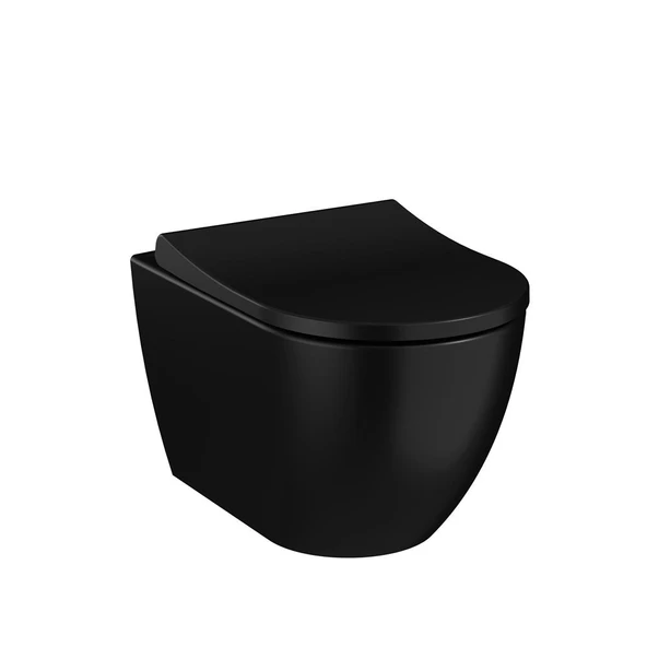 VitrA S60 Asma Klozet SmoothFlush Mat Siyah 7510B083-0090 ürün görseli 1