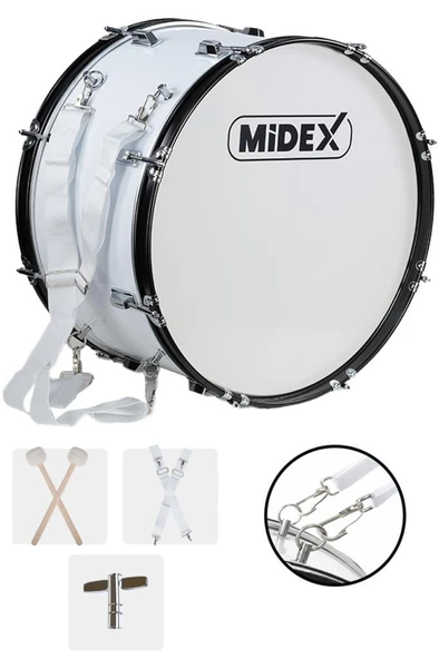 Midex BND-22 Bando Davulu 22 inç 56 cm Çap Profesyonel Bass Davul Seti ürün görseli 1