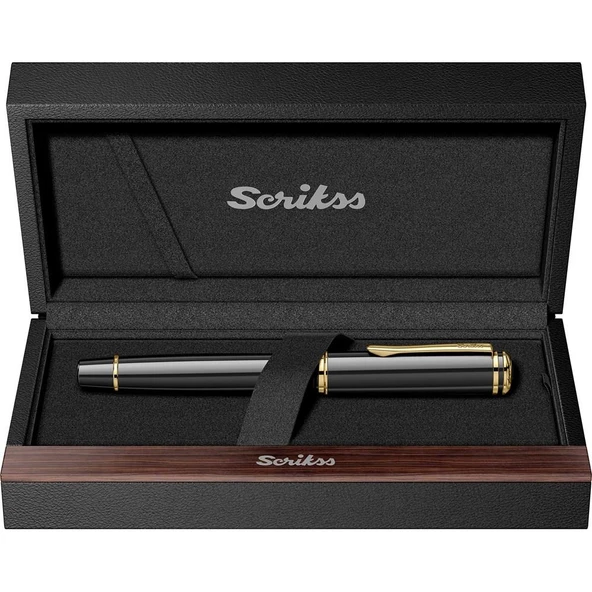 SCRIKSS FORTUNE ROLLER KALEM SIYAH ALTIN ürün görseli 1