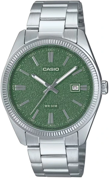 Casio MTP-1302DA-3AVDF Quartz Çelik Gri Yeşil Kadran 39 mm Erkek Kol Saati ürün görseli 1