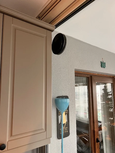 Doğalgaz Isıcam Çift Cam Menfezi BEYAZ RENK Dairesel Çap 150 mm Ses,Soguk,Rüzgar Keser Açma kapam Özelliği Vardır ürün görseli 1