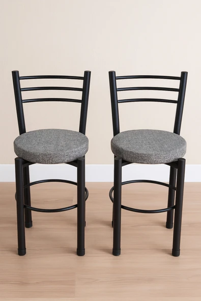 Ecowood Metal Tabure Arkalıklı - 2 Adet - Resim 2