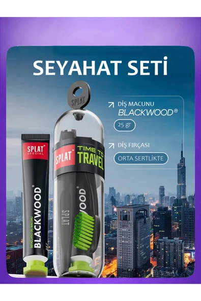 Splat Blackwood Diş Macunu 25 gr + Diş Fırçası Seyahat Seti ürün görseli 1