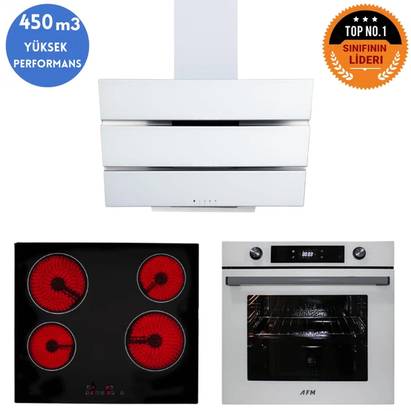 Eminçelik ve AFM Tech MARKALI/ SENQ Elektrikli Vitro. Dijital  Ankastre Set (VC640 +FM7701+ FM3251) ürün görseli 1