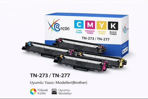 BROTHER uyumlu TN-277 CMYK TAKIM Yüksek Kapasiteli Muadil Toner ürün görseli 1