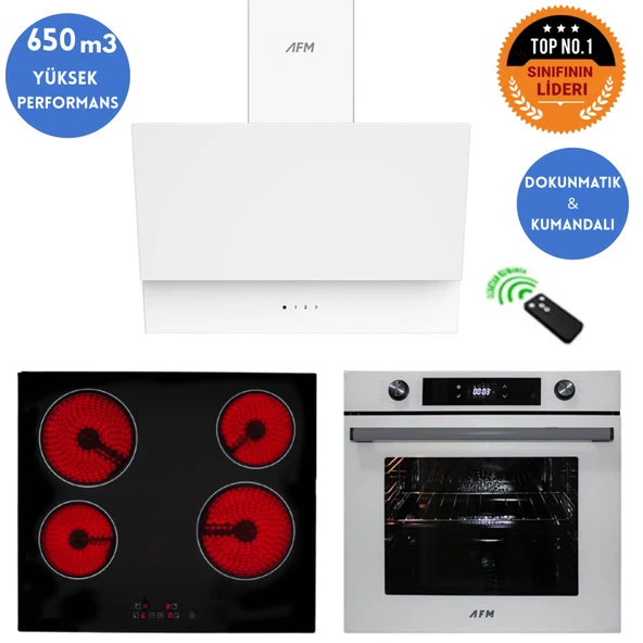 Eminçelik ve AFM Tech MARKALI/ SEHER Elektrikli Vitro. Dijital  Ankastre Set (VC640+FM7701+ FM3401) ürün görseli 1