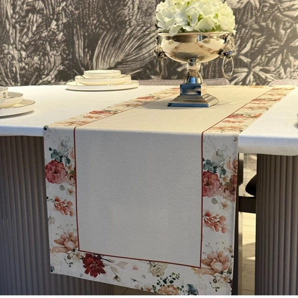 Keten Ay Desen Runner 40X140 cm ürün görseli 1