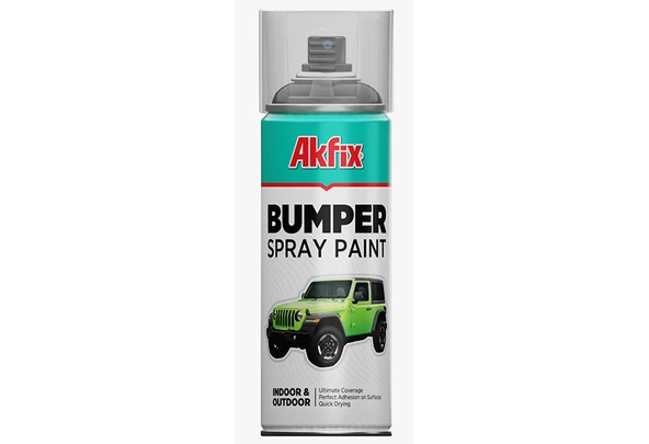 Akfix Oto Tampon Sprey Boya Siyah  (380 Gr 400 Ml) ürün görseli 1